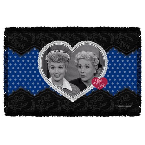 I Love Lucy Lace of Friendship Woven Tapestry Throw Blanket